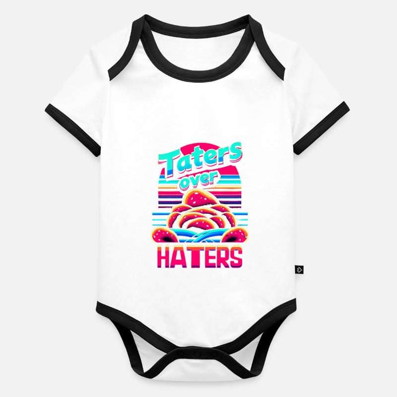 Taters Over Haters 23 Organic Baby Contrasting Bodysuit