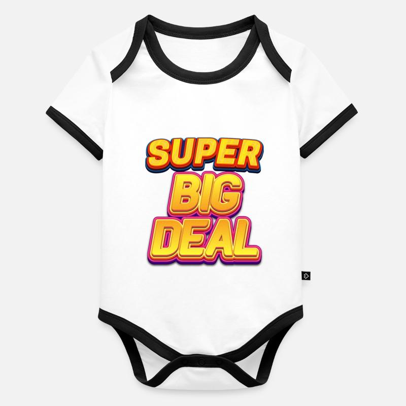 Super grosse affaire Body Bébé bio contrasté manches courtes