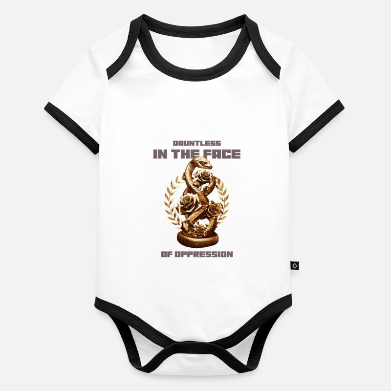 Ne vous laissez pas décourager face à l’oppression ! Body Bébé bio contrasté manches courtes