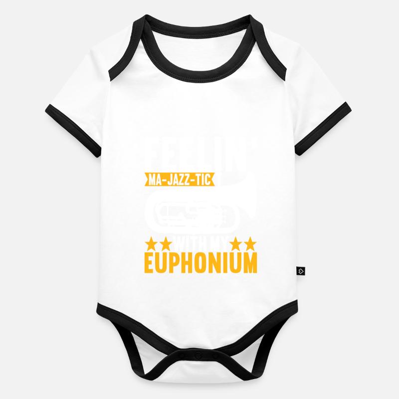 Euphonium Euphoniste Body Bébé bio contrasté manches courtes