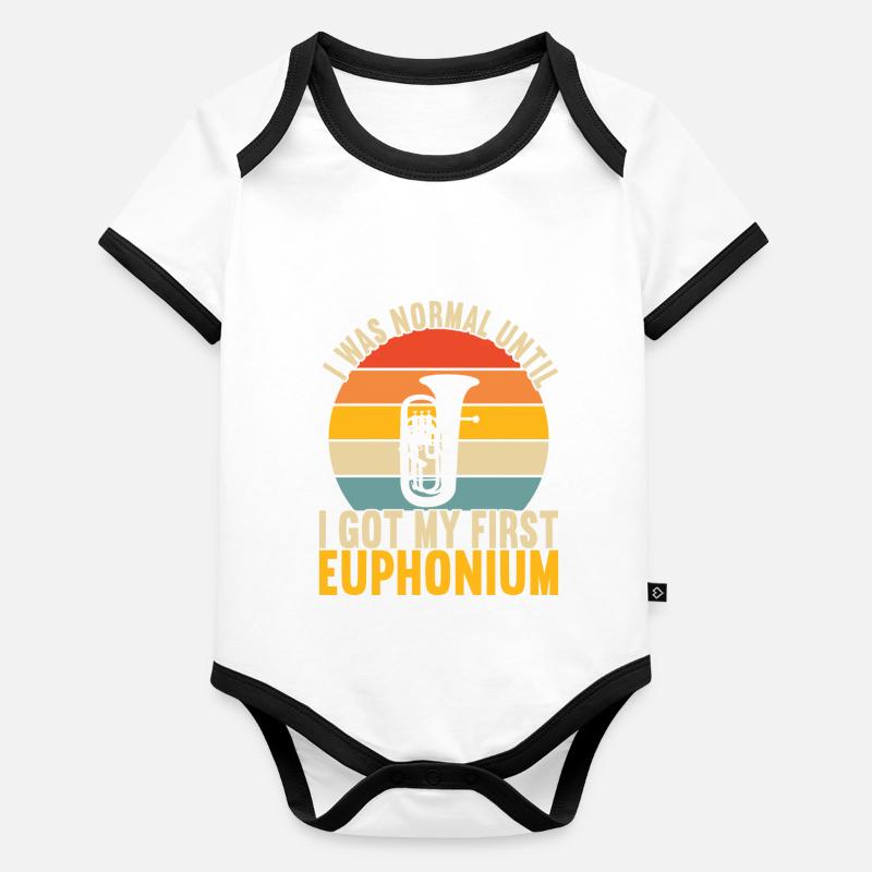 Euphonium Euphoniste Body Bébé bio contrasté manches courtes