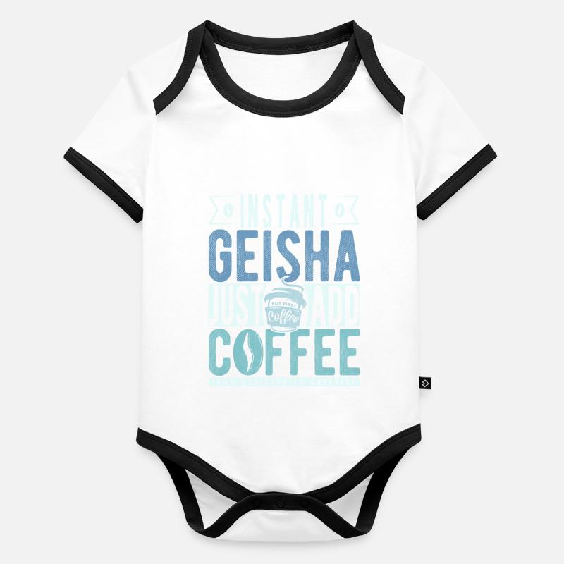 Instant Geisha Just Add Coffee Organic Baby Contrasting Bodysuit