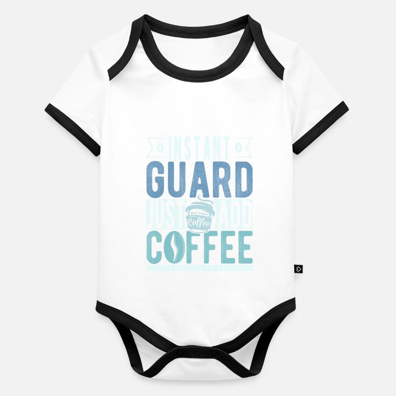 Instant Guard Il suffit d’ajouter du café Body Bébé bio contrasté manches courtes