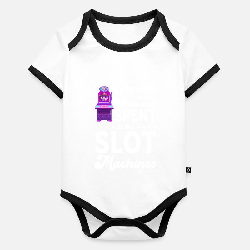 Happiness is a weekend that starts on Organic Baby Contrasting Bodysuit