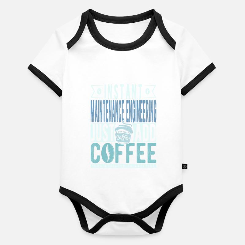 Sofortige Wartungstechnik, einfach Kaffee hinzufügen Baby Bio-Kurzarm-Kontrastbody