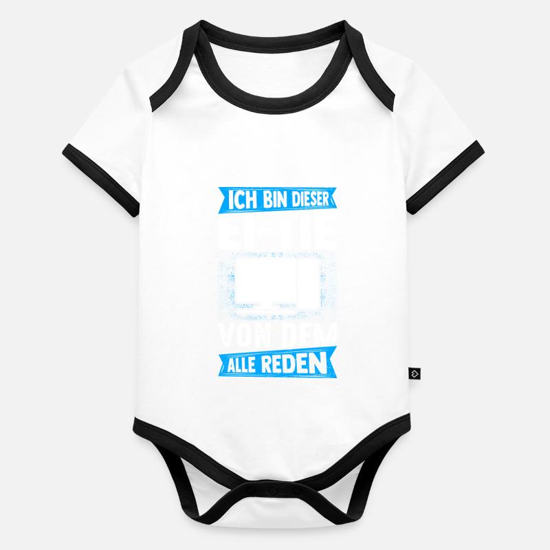 I'm that person that everyone is talking about computers Organic Baby Contrasting Bodysuit