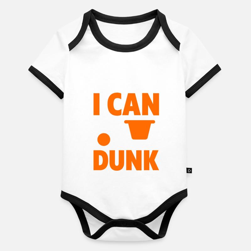I Can Dunk 2 - Baby Bio-Kurzarm-Kontrastbody -