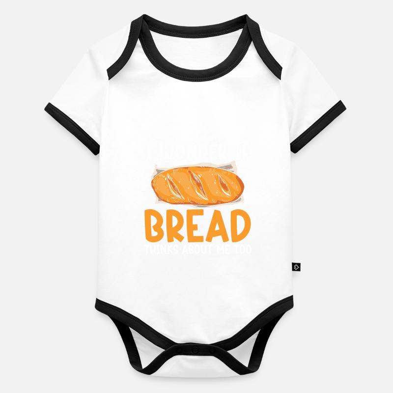 Cuisson Jeu de mots Cuire Cuisinier Chef Boulanger Body Bébé bio contrasté manches courtes