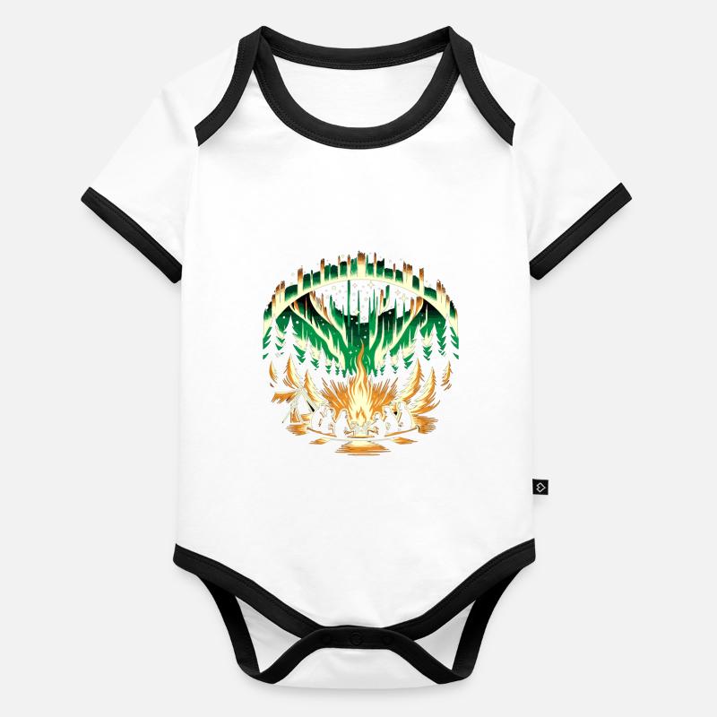 Aurora Aurora Tracker Alaska Wilderness Organic Baby Contrasting Bodysuit