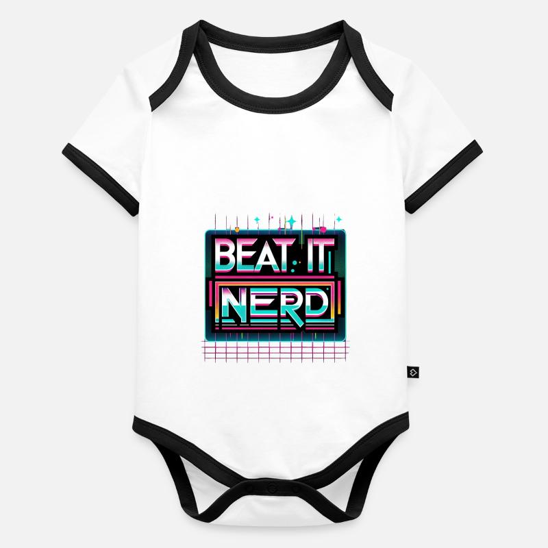 Beat it Nerd 15 Baby Bio-Kurzarm-Kontrastbody