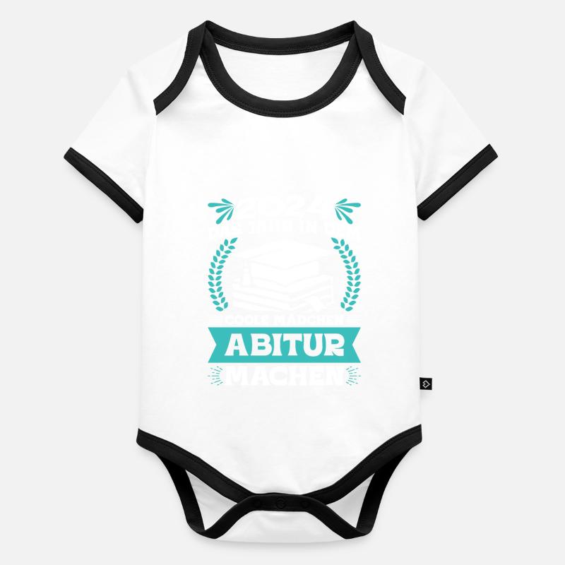 2024 Das Jahr in dem Coole Mädchen Abitur Machen Baby Bio-Kurzarm-Kontrastbody
