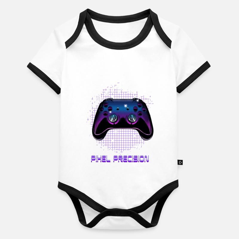 Gamers Video Gaming Geek Console Game Controller Baby Bio-Kurzarm-Kontrastbody