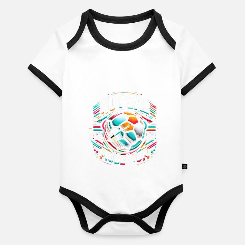 Mode Futsal Sur 9 Body Bébé bio contrasté manches courtes