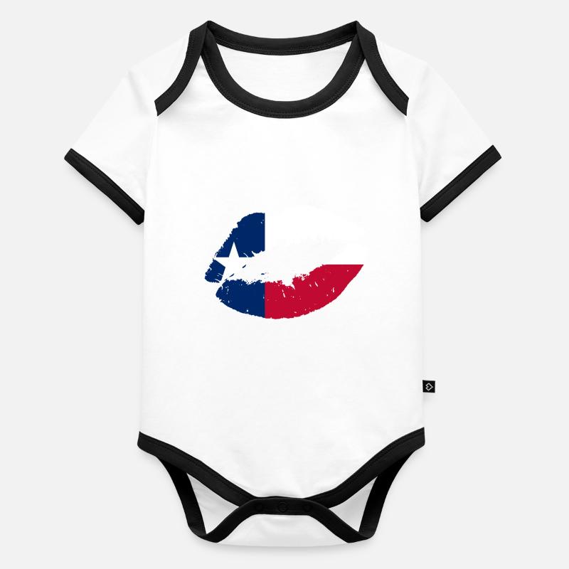 Texas Body Bébé bio contrasté manches courtes