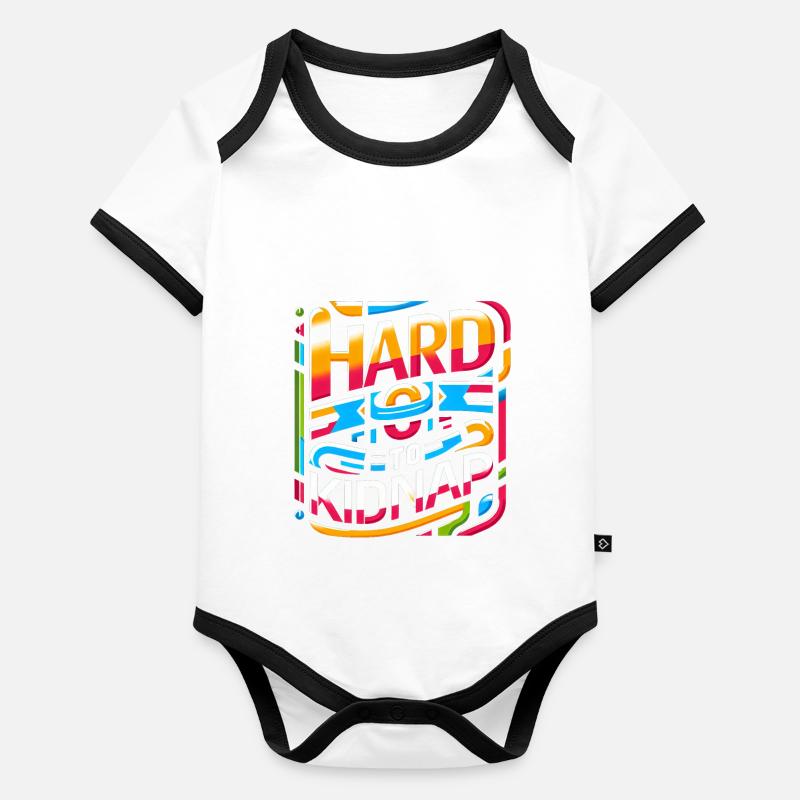 Hard to Kidnap 2 Organic Baby Contrasting Bodysuit
