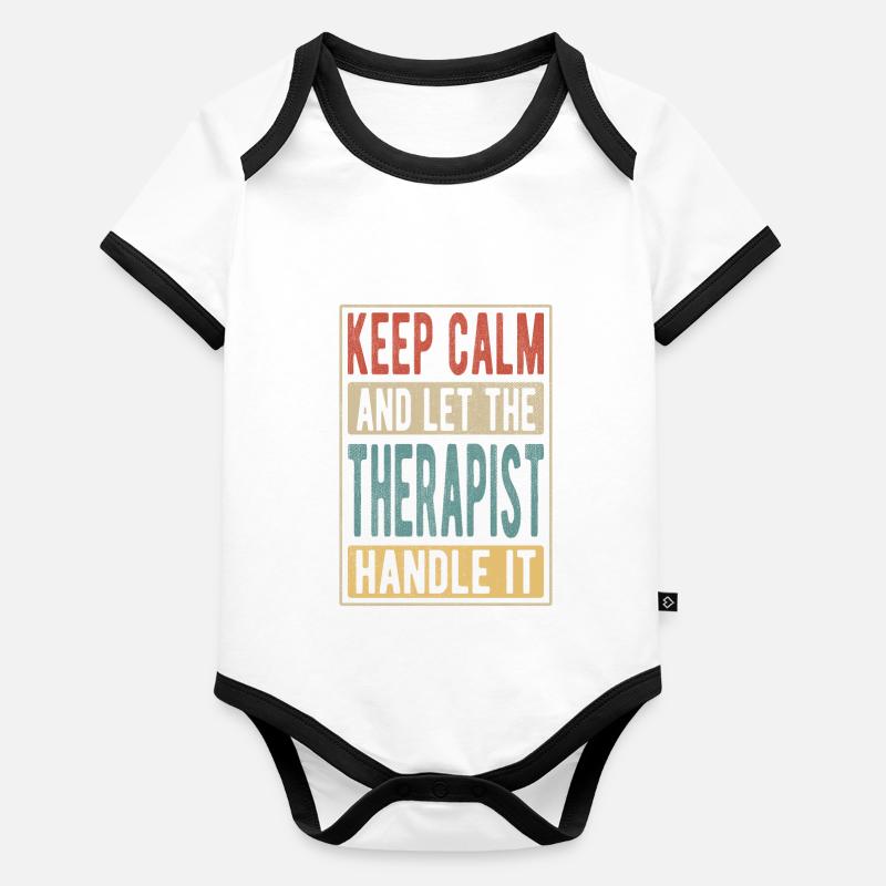 Therapist Retro Gift Organic Baby Contrasting Bodysuit