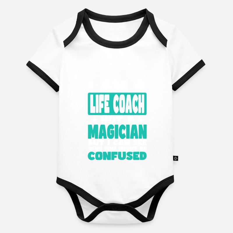 Coach de vie Body Bébé bio contrasté manches courtes
