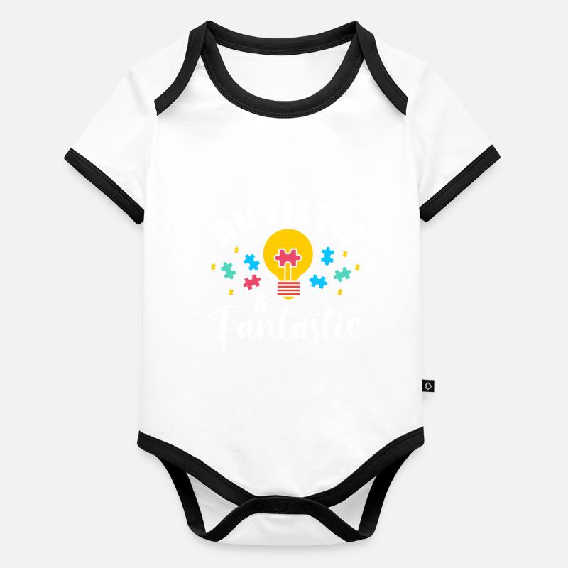 Autistic and Fantastic Organic Baby Contrasting Bodysuit