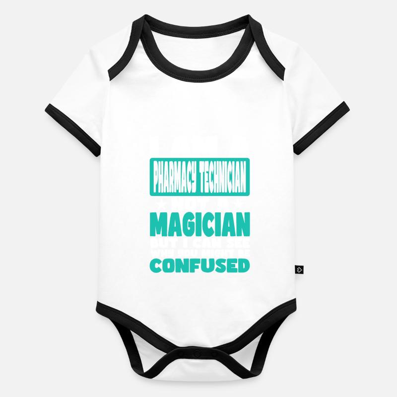 Technicien en pharmacie Body Bébé bio contrasté manches courtes