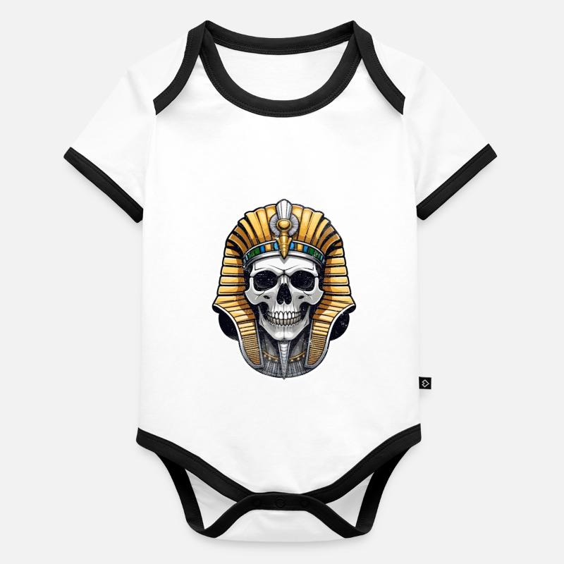 Pharaoh- Mummy - Egypt Organic Baby Contrasting Bodysuit