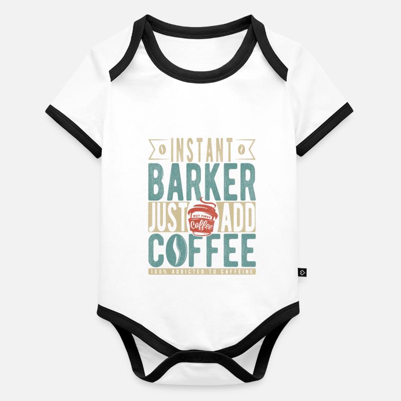 Instant Barker Il suffit d’ajouter du café Body Bébé bio contrasté manches courtes