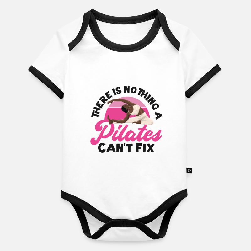 Instructeur de Pilates Professeur Il y a Body Bébé bio contrasté manches courtes