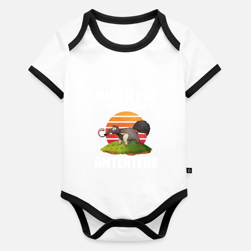 Liebes Ameisenbär Geschenk Baby Bio-Kurzarm-Kontrastbody