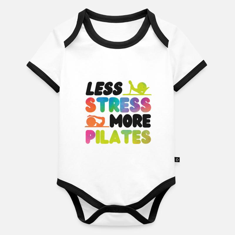 Instructeur de Pilates Enseignant Body Bébé bio contrasté manches courtes