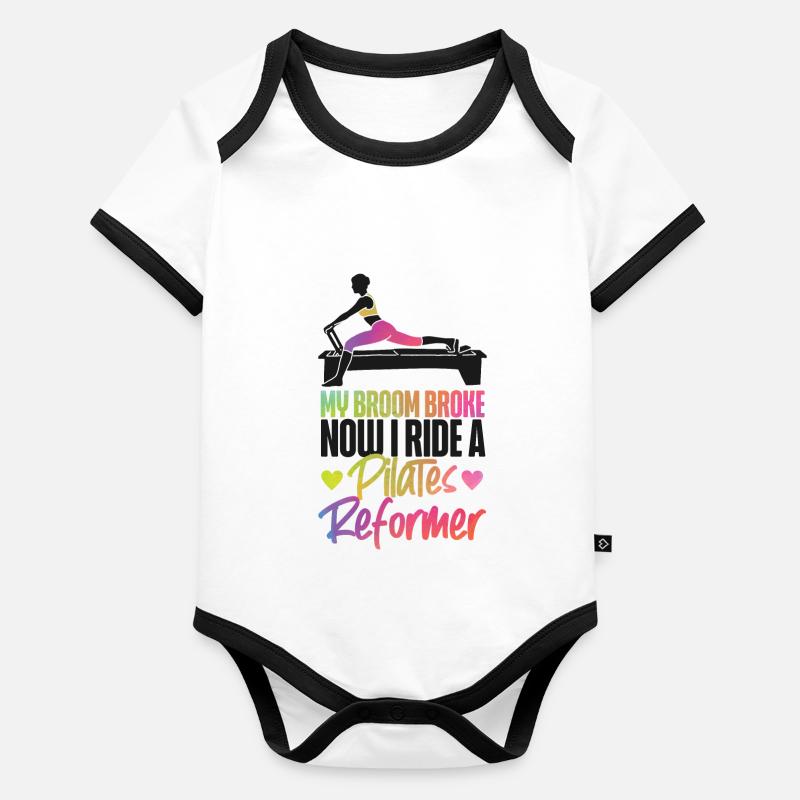 Instructeur de Pilates Enseignant Body Bébé bio contrasté manches courtes
