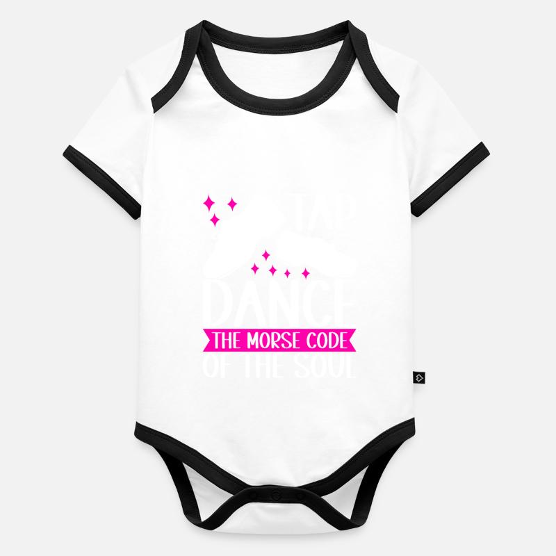 Stepptanz Stepptänzer Baby Bio-Kurzarm-Kontrastbody