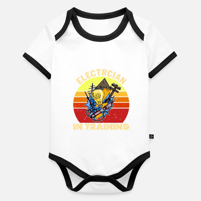 Electrician in training Lighting Technician Lamp Profession Organic Baby Contrasting Bodysuit