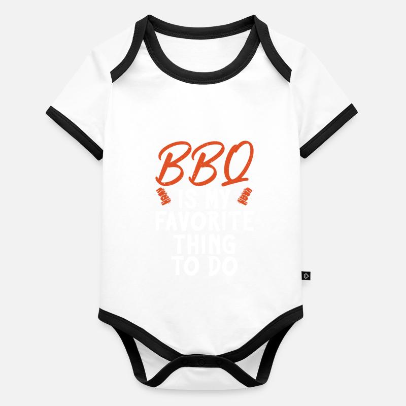 Grill Barbecue Grilling Organic Baby Contrasting Bodysuit