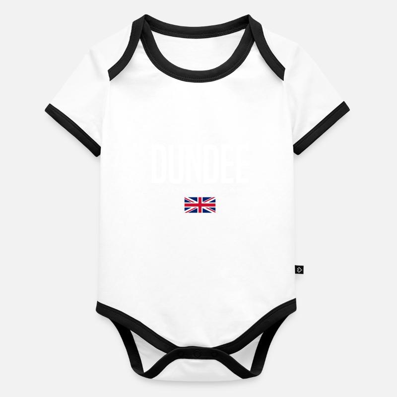 Dundee, Royaume-Uni Body Bébé bio contrasté manches courtes
