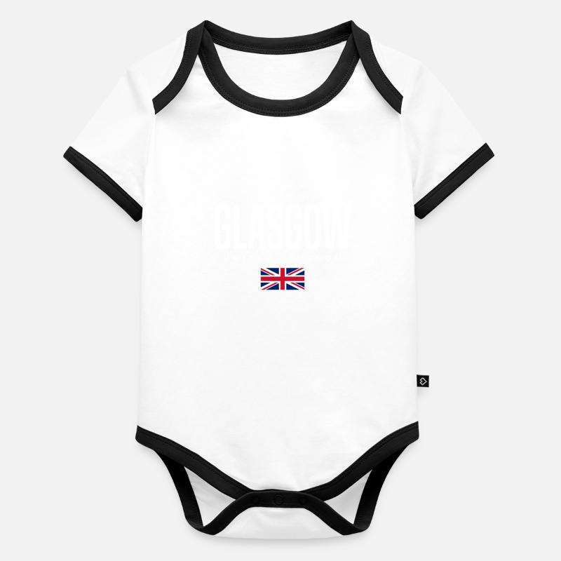 Glasgow, Royaume-Uni Body Bébé bio contrasté manches courtes