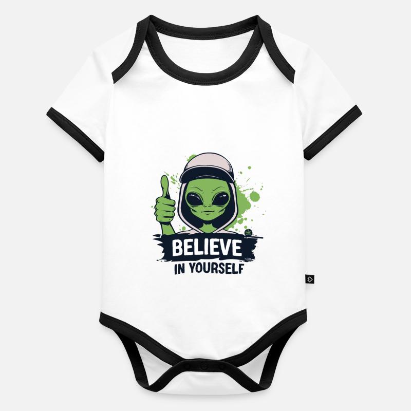 Galactic Self-Trust Organic Baby Contrasting Bodysuit