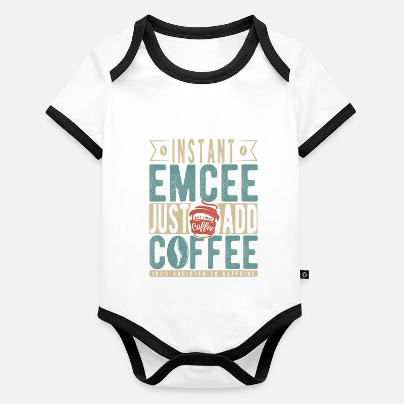 Animateur instantané Il suffit d’ajouter du café Body Bébé bio contrasté manches courtes