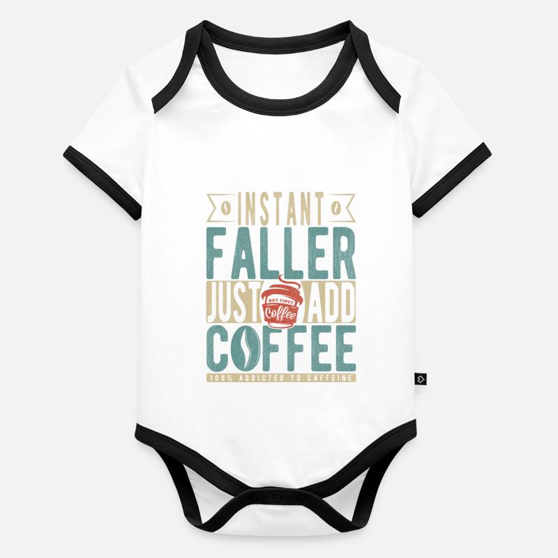 Instant Faller Il suffit d’ajouter du café Body Bébé bio contrasté manches courtes