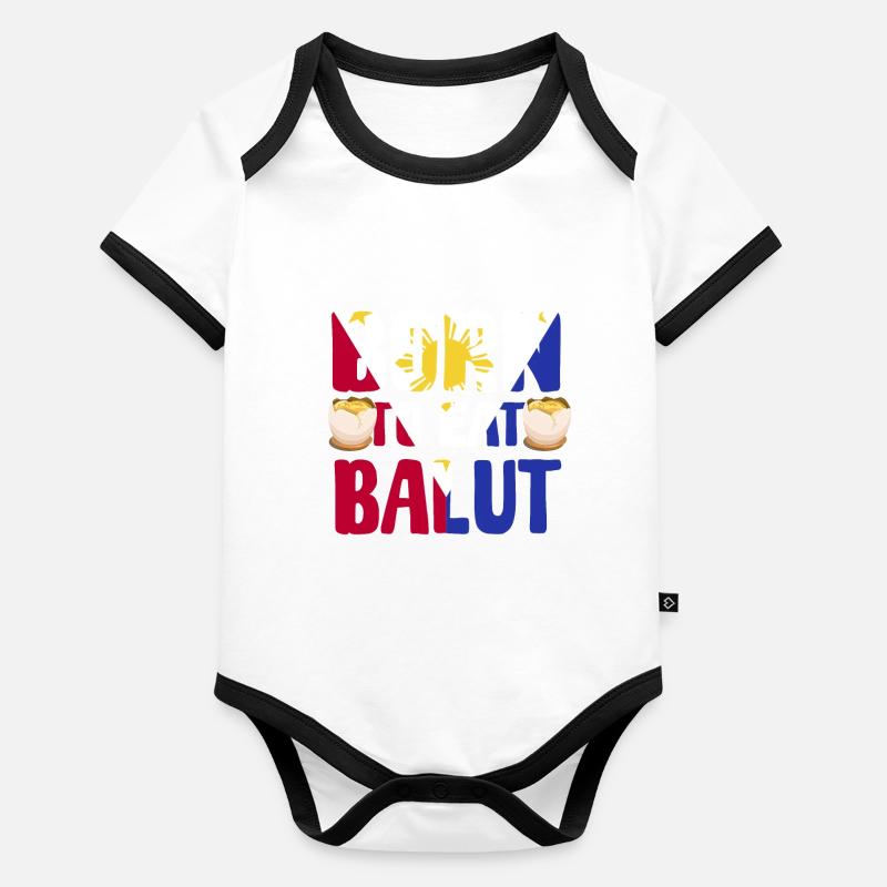 Amant philippin de Balut Body Bébé bio contrasté manches courtes