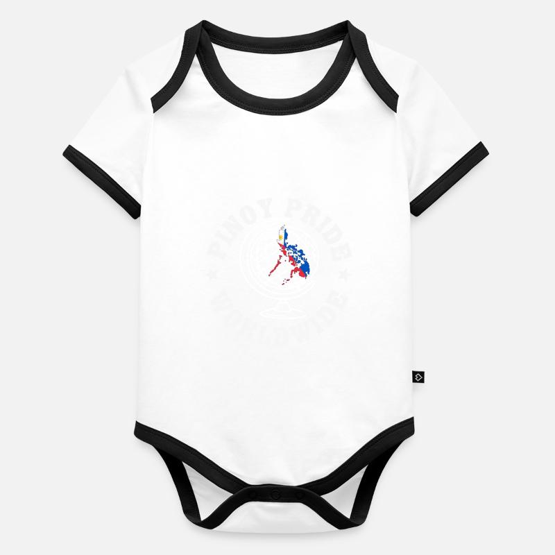 Filipino Pride Gift Idea Organic Baby Contrasting Bodysuit