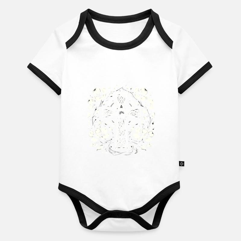 Ostara Eostre Equinox Witch Pagan Goddess Rituals Baby Bio-Kurzarm-Kontrastbody