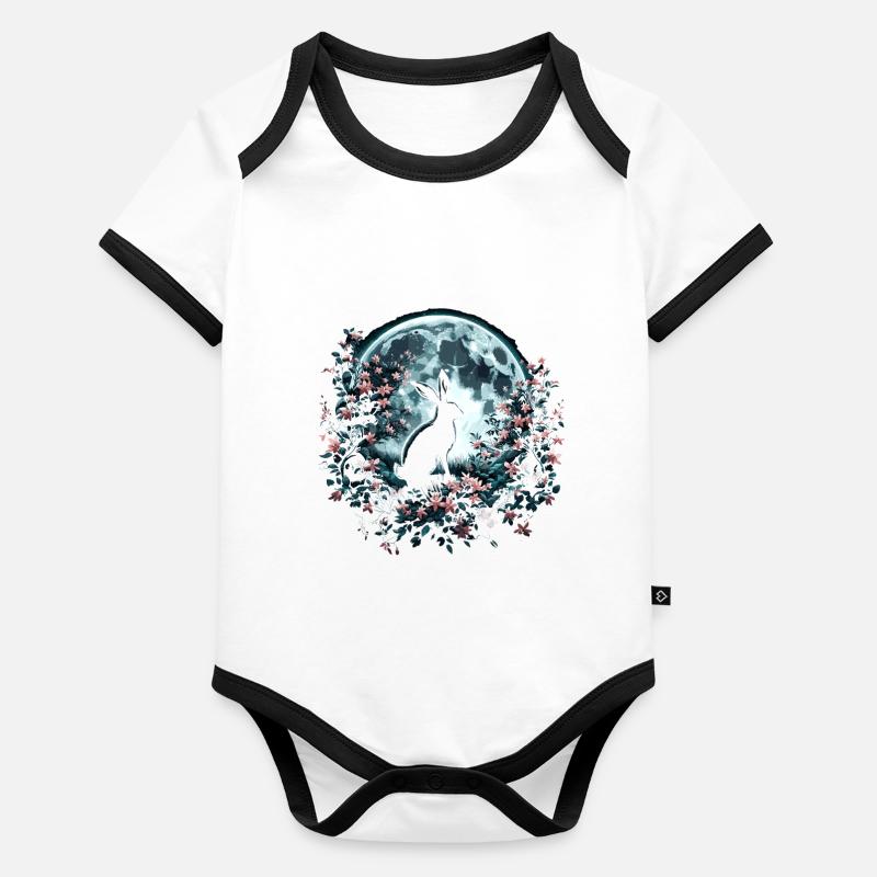 Ostara Eostre équinoxe sorcière déesse païenne rituels Body Bébé bio contrasté manches courtes