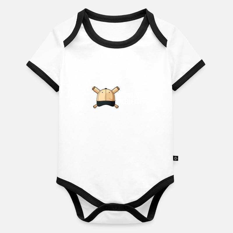 Baseball-Coach Bating For Excellence Baby Bio-Kurzarm-Kontrastbody