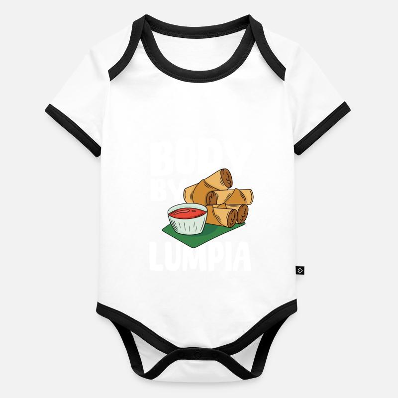 Körper Durch Lumpia Baby Bio-Kurzarm-Kontrastbody