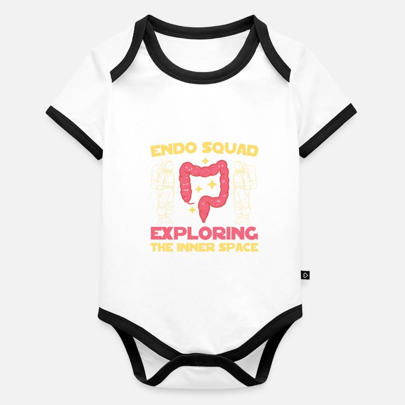 Endoscopie Endo Squad Body Bébé bio contrasté manches courtes