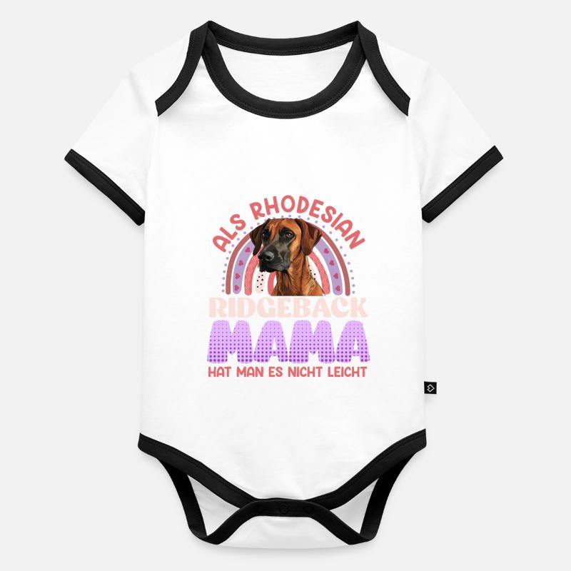 Ridgeback ALS RHODESIAN RIDGEBACK MAMA Lustiges Baby Bio-Kurzarm-Kontrastbody