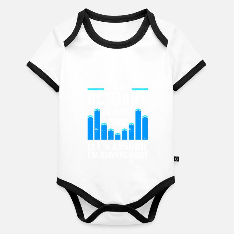 Aktuar Statistiker Baby Bio-Kurzarm-Kontrastbody