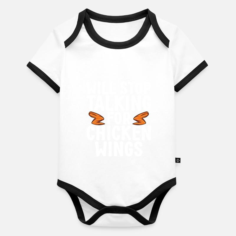 Cadeaux d’ailes de poulet Body Bébé bio contrasté manches courtes