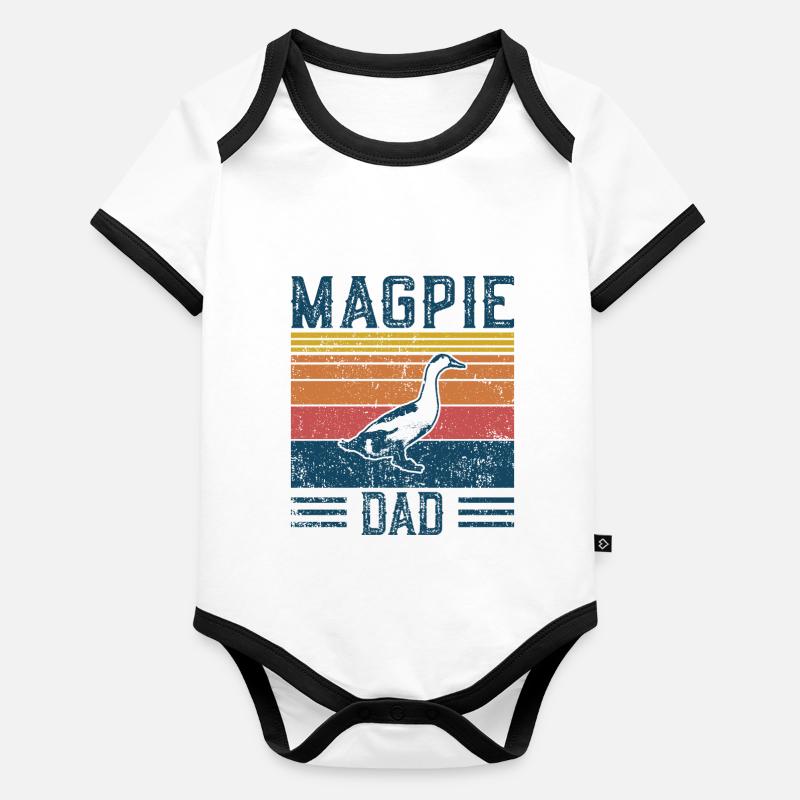 Entendad - Pie vintage Body Bébé bio contrasté manches courtes