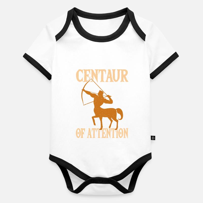 Cadeau Phoenix Centaur Body Bébé bio contrasté manches courtes