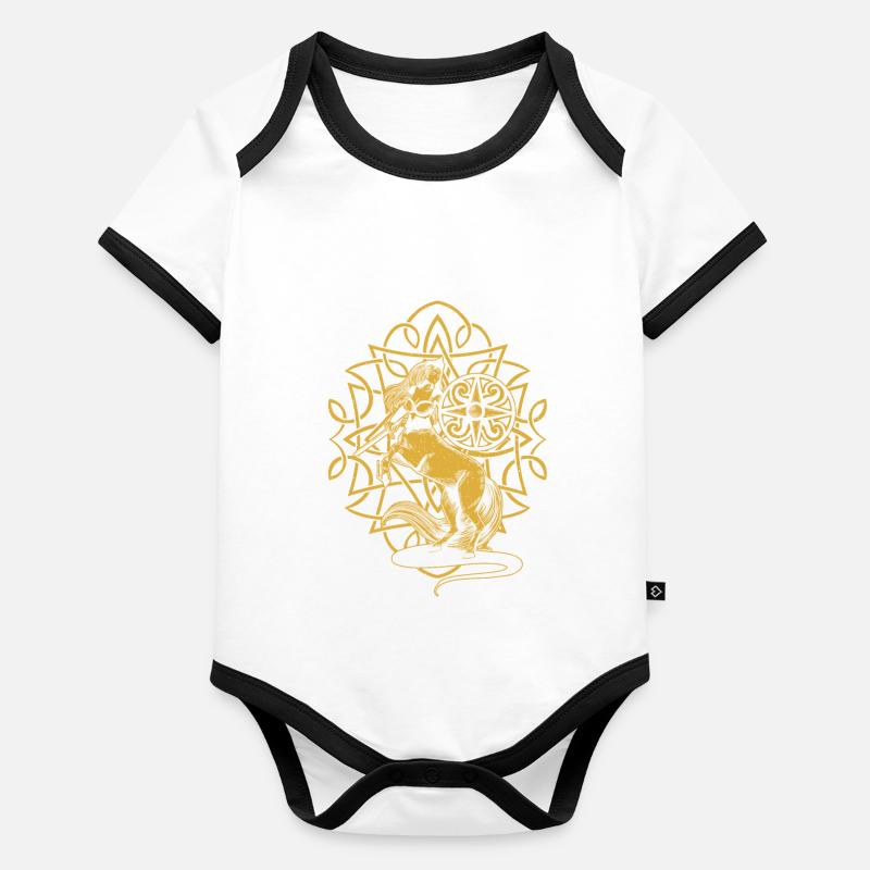 Phoenix Centaur Gift Organic Baby Contrasting Bodysuit